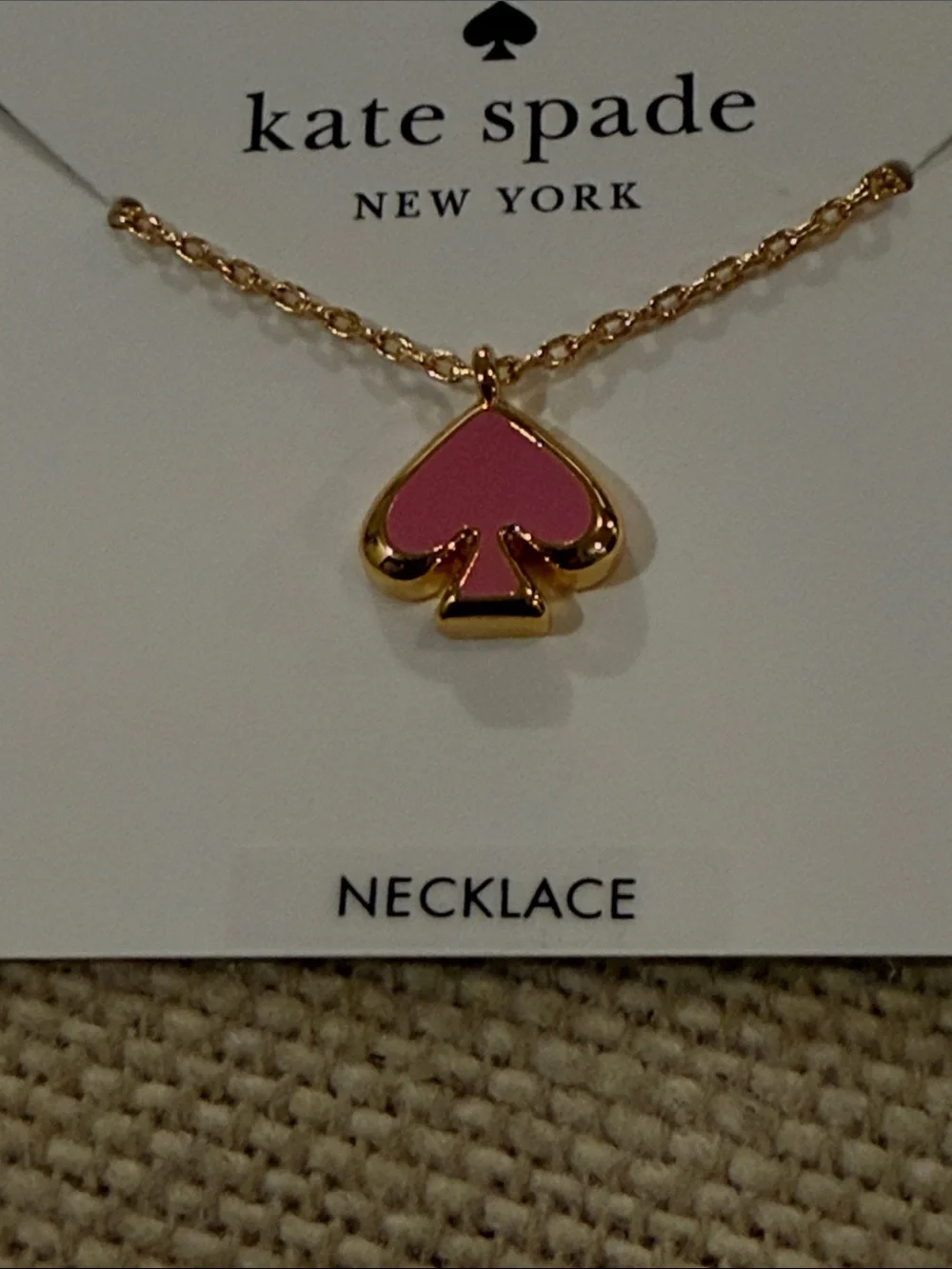 kate spade Everyday Spade Enamel Surf Pink Mini Pendant/NWT